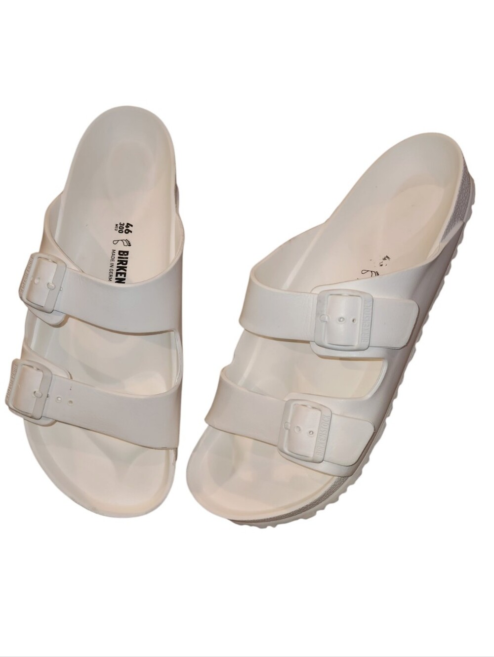 Birkenstock Arizona EVA Essentials White Double Strap Sandal/Slides Size 46 US13
